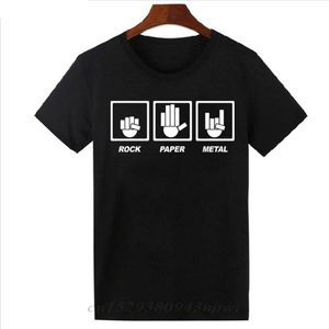 Verano Rock Paper Metal T Shirt Heavy Band Hip Hop Tops Tee Shirts Harajuku Manga corta Camiseta fresca para hombres Mujeres 210629