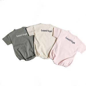 zomer rompers Koreaanse stijl baby bodysuits brief print jongens meisjes jumpsuits schattige baby romper kleding 20220903 e3