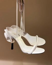 Roserouche d'été femmes sandales chaussures talons sculptés effet 3D fleur bride à la cheville talons hauts fête mariage dame marche boîte originale, EU35-43