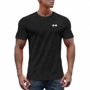 Summer Running T-shirt Hommes Respirant Mesh Gym T-shirts à manches courtes Fitn Tees Vêtements de sport à séchage rapide Vêtements de football pour hommes W9Cc #