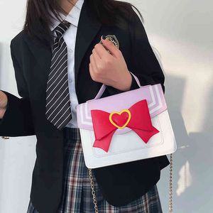 Summer Sailor Moon Ladies Handbag Lovely Suit Shape Chain Shoulder Bag Pu Leather Women Messenger Crossbody Small