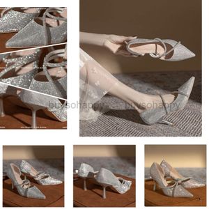 Zomer sandaal lage hakschoenen voor vrouwen sexy sandalen slipper puntige teen zwart geborsteld lederen slingback pompen