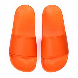 Sandales et pantoufles d'été pour hommes et femmes, pantoufles de bain en plastique à usage domestique, gris orange