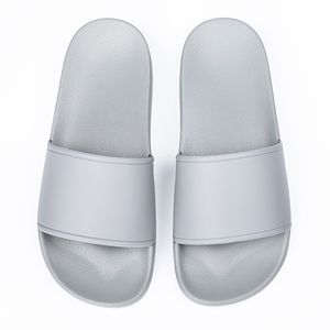 Sandales et pantoufles d'été pour hommes et femmes, en plastique, à usage domestique, plates, souples, décontractées, chaussures grises