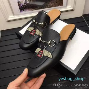 Sandalias de verano, zapatillas, mocasines de marca para hombre, deslizamiento en diapositivas, cubierta plana con punta cuadrada, zapatos casuales de cuero genuino para hombre 02