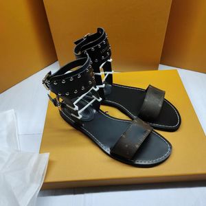 Sandales d'été pour femmes, chaussures plates classiques simples, sandales d'extérieur pour dames