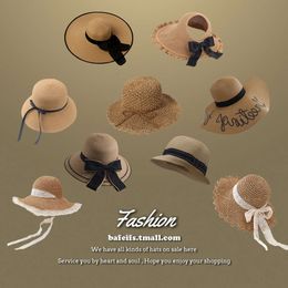 Summer Seaside Vacation Sunshade Straw Beach nueva protector solar solar sold japonés 2021 Hat infantil