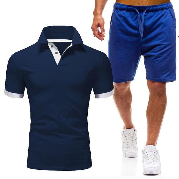 Ensembles d'été T-shirts Men's Short Suit Brand Set à manches courtes Tshirts Coton Imprimé Jogging Pantalons de survêtement masculin