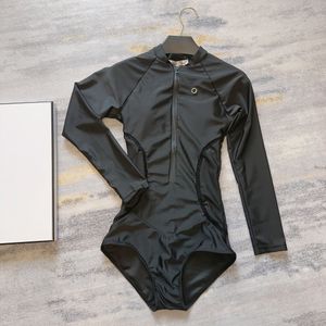 Zomer sexy badpak holle sneldrogende vakantie aan zee casual comfortabel strand aan zee zwembad hete lente eendelige zonnebrandcrème bikini met lange mouwen