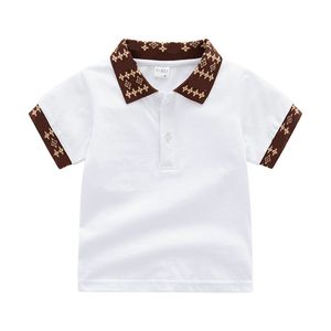 Chemise d'été bébé garçons fille à manches courtes revers vêtements enfants couverture en coton vêtements pour enfants 12M-6Y