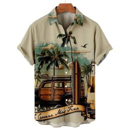 Chemise d'été chemises hawaïennes pour hommes de la plage de la plage