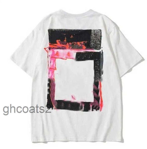 Summer Shirt Mens Womens Designersoff Tees Tops Casual Luxurys Vêtements Streetwear Sleve Polos Tshirts S-X White Pink 45uk