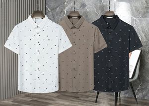 Chemises d'été Hommes T-shirts Designer T-shirt Casual Bouton imprimé Cardigan à manches courtes Haut de haute qualité Mode Mens ShirtOrange Business Business Tees M-XXXL
