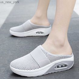 Chaussures d'été pour femmes sandales compensées plate-forme chaussures femmes diapositives pantoufles respirant maille léger dame chaussures Sandalias L230518