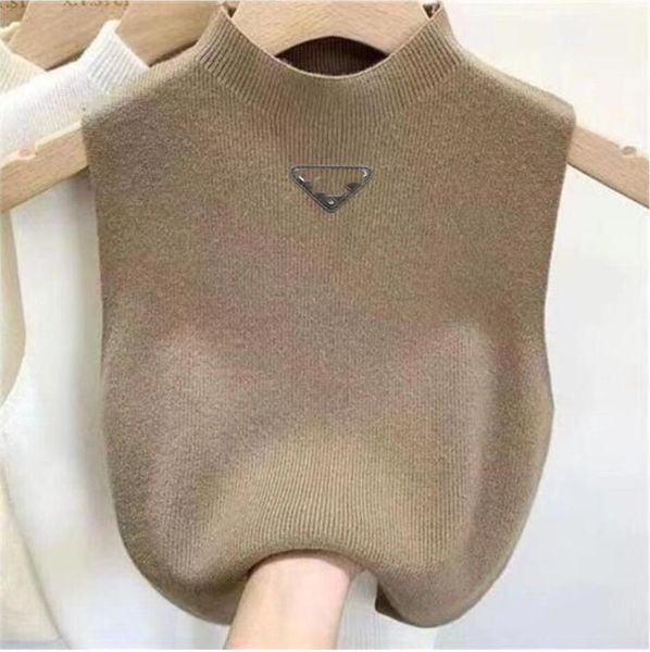 Summer Short Designer Cabille femme Vest Womens Knit Shirt Sexy Top Base Shirt Light Light Lettre broderie pour Womans Vest Top Wilotcoat Jumper Femme Luxury S-XL