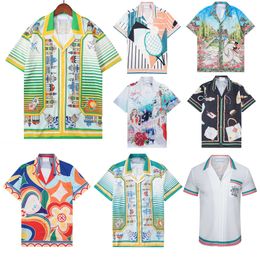 Été à manches courtes chemises de créateurs hommes mode coloré imprimé fleuri robe chemise homme chemise décontractée taille asiatique M-3XL