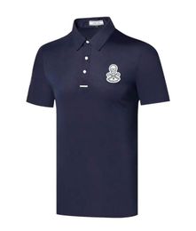 Zomer Korte Mouw Golf T-shirt 2 Kleuren Sneldrogende Stof JL Men039s Kleding Outdoor Sport Leisure Shirt3956319