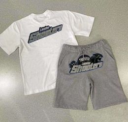 Summer à manches courtes t-shirts shorts pour hommes de costume trapstar Designer Tshirt American Hip Hop Sweatshirt Cotton Tshirt Pant Set Oversize Advanced Design 4004ess