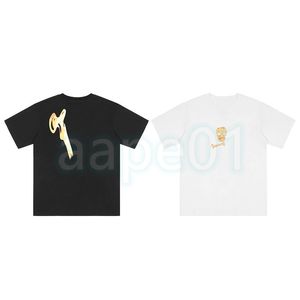 T-shirt d'été à manches courtes pour hommes, squelette jaune, vêtements de rue Hip Hop, taille S-XL