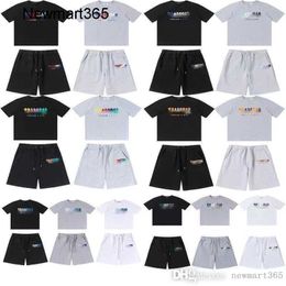 Survêtements pour hommes T-shirt à manches courtes Shorts Designer Broderie Lettre Luxe Sports d'été Mode Coton Cordon Top
