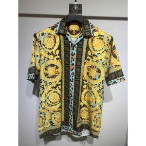 Camiseta casual de manga corta de verano camisas de diseñador de seda para hombres camisas de polo hawaianas