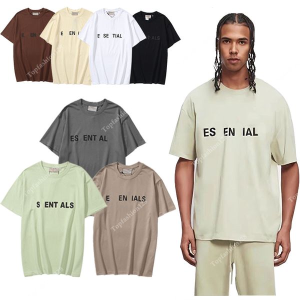 T-shirt d'été à manches courtes pour hommes, en coton épais, ample, tendance, couleur unie, pour adolescents, manches cinq-quarts