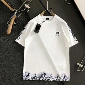 zomer korte mouwen t-shirt heren polo shirt ff jacquard designer t-shirts katoen sweatshirt mannen vrouwen ronde hals trui tee