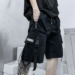 Zomer shorts Men Harajuku Streetwear Casual Mans Cargo Shorts Fashion Techwear Japans Korea Hip Hop Y2K Punk Male kleding 240410