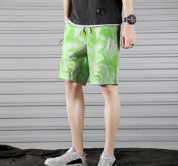 Shorts d'été décontractés pour hommes avec cordon de serrage en coton respirant pantalons courts de plage colorés Shorts pour hommes de créateurs en 5 styles