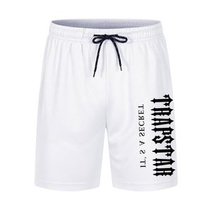 Pantalones cortos de verano para hombre, pantalones cortos básicos con estampado de letras, pantalones cortos de béisbol de malla hasta la rodilla para Fitness, deportes, entrenamiento, pantalones cortos de playa