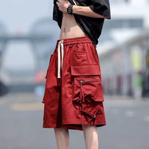 Shorts d'été surdimensionnés Baggy pantalon à cinq points harajuku coréen mode pantalon de jambe Ins Hip Hop Bottoms Men and Women 240524
