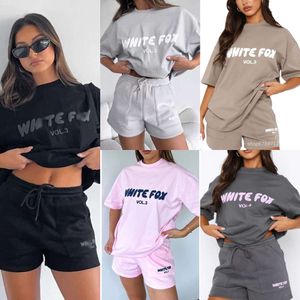 Ensemble de shorts d'été pour femmes, survêtements 2 pièces, ensemble de styliste, nouvelle mode de printemps et pull sportif à manches courtes, ensemble court S-XXL