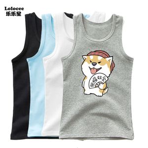 Zomer Siberische Husky Print Mouwloos T-shirt Little Cute Dog Pet Patroon Boy Girl Casual Streetwear Tank Tops
