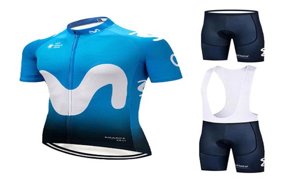Été bleu ciel M manches courtes cyclisme maillot ensemble vtt respirant et séchage rapide vêtements de cyclisme sangle suit7793917