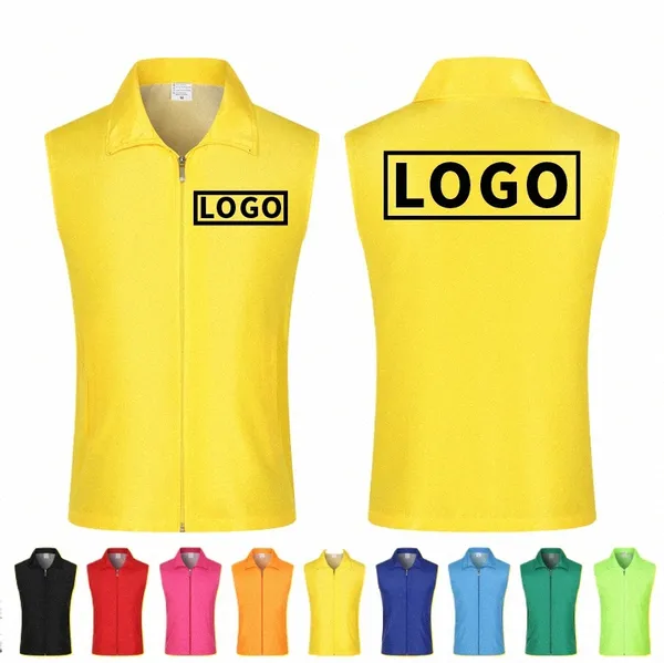Été Sleevel mince veste respirante activité bénévole gilet logo personnalisé impression marque texte uniforme de travail hommes et femmes 4XL k2gJ #