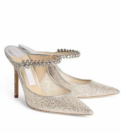 Zomer Sliver Glitter-bedekt Leer Bing Dames Sandalen Schoenen Met Juweel Verfraaide Muiltjes Slipper Twinkle-toed Charm Lady Bruiloft Bruids Pumps