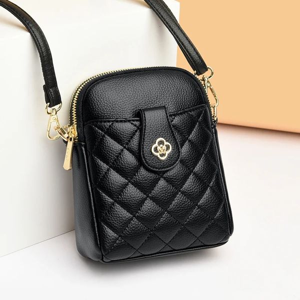 Bolso de mensajero pequeño de un hombro de verano PU para mujer bolso redondo para teléfono móvil bolso de mensajero monedero bolsos 240401