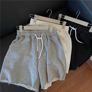 Zomer zachte losse modieuze shorts zwart grijs wit comfort ademen vrijelijk dames sexy shorts vrouwen 210611