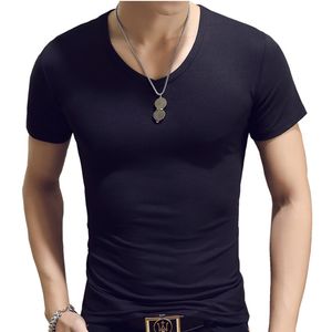 Zomer Solid Basic Men's T-shirt Koreaanse versie van Slim Fit Simple Short Sleeve Outdoor Street Fashion