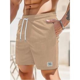 Summer Solid Color Men Porning Pantalones de chándal informales Mensos Mens Baloncesto Baloncesto pantalones cortos Ropa 240411