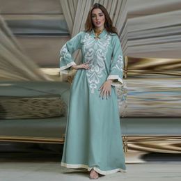 Été Asie du Sud-Est Abaya Robe patchwork Broidered musulman Ramadan Style Dubai Gown Party BT184