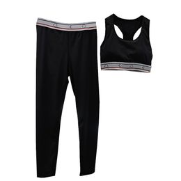 Zomersportoutfit voor dames brief afdrukken yoga top hoge taille joggings broek ontwerper outdoor quick dry gym sportkleding