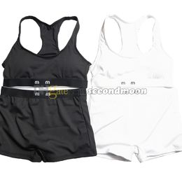 Summer Sport Tanks Women Letbing Vest Vest Pantalones de yoga de cintura alta diseñador de rastreo de secado rápido