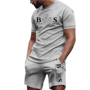 Zomersportpak voor mannen, mesh t-shirt casual shorts met losse cilindrische vorm