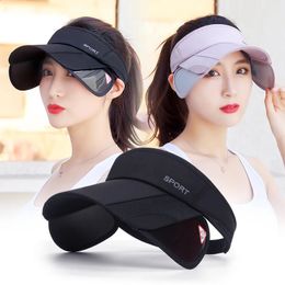 Summer Sports Sun Hats Men and Women Cap Visor ajustable Protección UV Top vacío Golf Curring Cycling Sunscreen Hat 240403