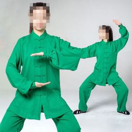 Summerspring 22 Color unisex Lino de alto grado wudang tai chi trajes kungfu uniformes de artes marciales conjuntos de ropa taiji azul/naranja