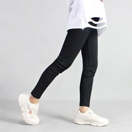 Primavera de verano y otoño Pantalones leggings sólidos de moda para niñas Ropa para niños grandes Niños Chica fondos 210528