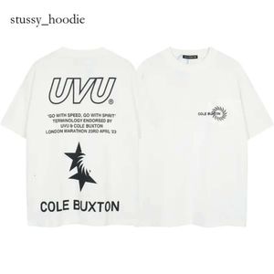 Summer printemps Cole Buxton T-shirt lâche vert gris blanc noir cole t-shirt hommes femmes hauts cole buxton qualité slogan classique t-shirt t-shirt with tag 7222