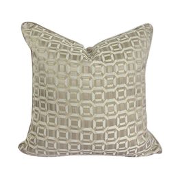 Zomer Spring Geometric Beige Pillow Case Fashion Patronen Sofa stoel El Designer Cushion Cover Decoratief geschenk Home 45x45cm 240430