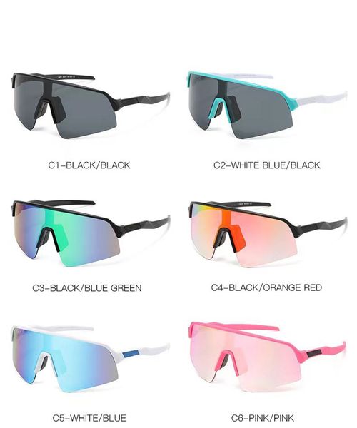 Summer Spring Man Sport Driving Sunglasses Femme extérieur, moto, objectif éblouissant, demi-cadre, modèle, voyages, ski, lunettes de vent de vent
